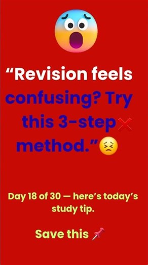 👉 This 3-Step Revision Method Works 🔁#StudyTips#RevisionTips#ExamPreparation#StudyHabits
