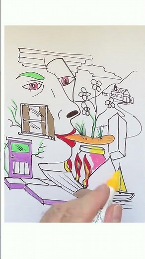 The Weirdest Bizarre, Naive Art Adventure Nobody Teaches #artsecrets #tutorial #unique