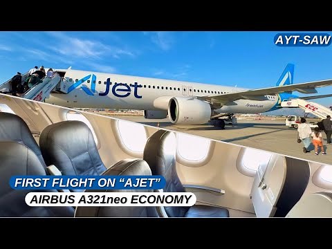 4K TRIP REPORT | *FIRST ON YT!* AJET Airbus A321neo ECONOMY CLASS | Antalya to Istanbul SAW
