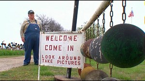 "Bowling Ball Man" Chris Barbee has been called an artist and an crazy old man. If you're ever in Oklahoma with nothing to do, pay him a visit. http://www.kswo.com/story/35627549/bowling-ball-man-famous-for-odd-yard-art | Gray Media Digital Content Center