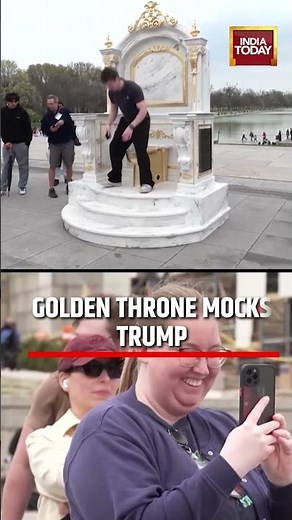 Viral Golden Toilet in DC Takes Aim at Former US President Donald Trump #trump #goldentoilet #usa