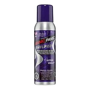 MANIC PANIC Ultra Violet Temporary Hair Color Spray - Deep Blue-Toned Purple Hair Color for Women & Men - Multi-Use Root Touch Up Spray Easily Washes Out - Vegan & Cruelty-Free (3.4oz)