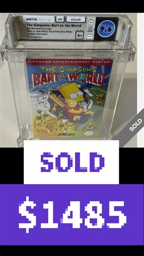 Simpsons NES Grail SOLD — Bill Morrison File Copy | WATA 9.6 A+ SEALED