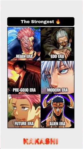 "The Strongest In Every Era 😮‍💨" #jujutsukaisen #jjkmemes #kakashixork