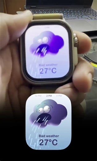 A hilarious design concept for a weather app on the Apple Watch by Heramb Shet