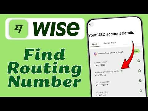 ✅ How To Find Wise Routing Number - 2026 Step by Step