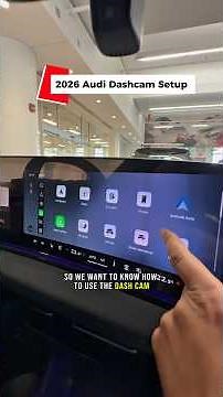 2026 Audi Factory Dashcam setup #audi #dashcam #tutorial