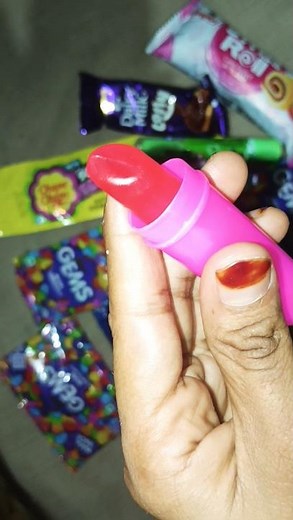 Push pop candy#Asmr#lipstick candy#Shorts#subscribe