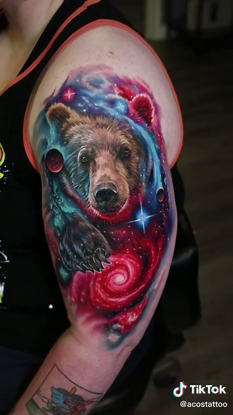 Space Bear Tattoo: A Unique Artistic Expression