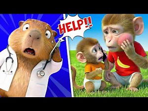 Baby Got a Boo Boo | Boo Boo Song | RooRoo Monkey Nursery Rhymes & Kids Songs
