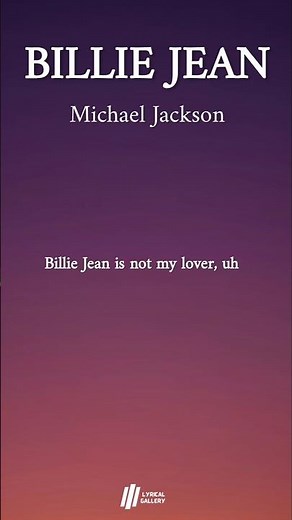 Michael Jackson - Billie Jean (Lyrics) #michaeljackson #billiejean #song #lyrics #songlyrics #music
