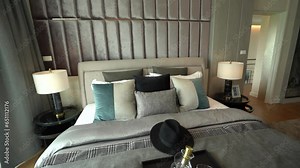 Modern and Luxury Master Bedroom with Walk-in Closet Interior Design