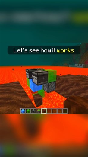 How to Make an AUTO BRIDGE in the Nether 🔥 | Easy Redstone Build (Works in 1.21) #shorts