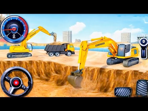 Real City Construction Simulator 3D - City Road Builder Excavator Trucks - Android Gameplay
