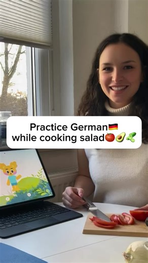 This is how I practice German with Voca AI while cooking 🥗 #vocaai #deutschlernen #german #learngerman #sprachenlernen @Voca AI