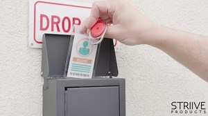 Key Drop Box for Outside – Wall Mount Locking Mailbox with Safe Drop Slot, Tamper-Resistant Metal Box for Keys, Cash, and Documents – Weather-Resistant Outdoor Storage Box with Reflective Sign