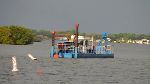 Cocoa Beach channel dredging underway