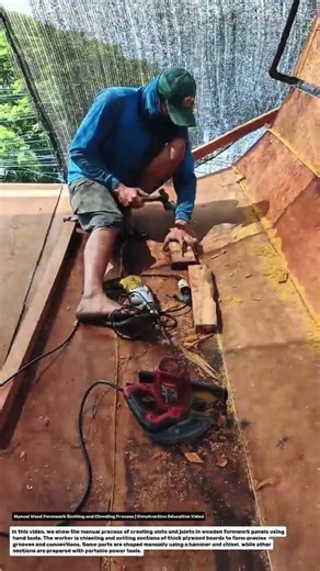 Manual Wood Formwork Slotting and Chiseling Process | Construction Education Video.
