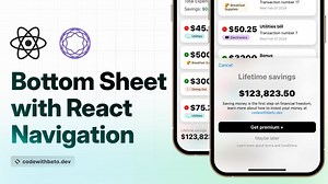 Blur Bottom Sheet with React Navigation | Code with Beto