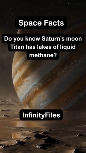 Do you know Saturn’s moon Titan has lakes of liquid methane? #didyouknow #doyouknow #spacefacts