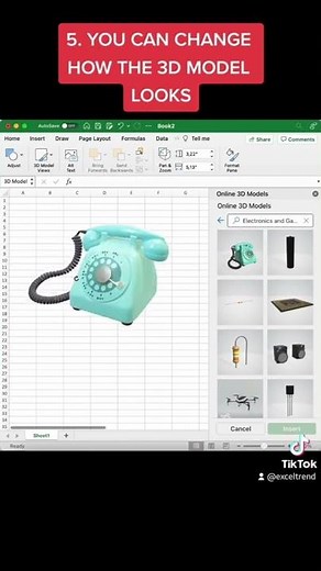 How to use 3D MODELS in #Excel ? ⚡️