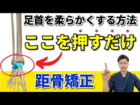 【足首を柔らかくする方法】押すだけで簡単！距骨矯正！