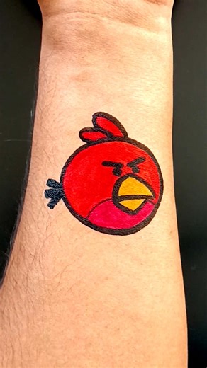 Angry Birds tattoo Drawing #angrybirddrawing #cartoontattoo #tattoodesign