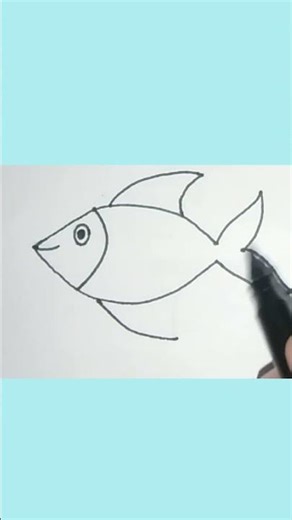 Easy Fish 🐟 drawing #drawandcreate #drawingideas #stepbystepdrawing #drawing4kids #art