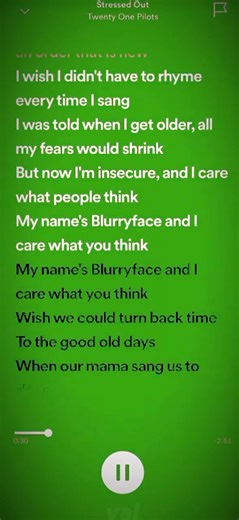 21 pilots - Stressed Out - Lyrics 🥶 #21pilots #subscribe