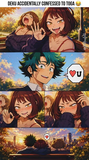 Deku Accidentally Confesses to Toga MHA Fan Comic 😂 #anime #memes #mha #myheroacademia #shorts