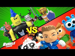 ROBLOX Rocks vs Little Flash and his Youtuber Friends! RUMBLE LEAGUE by KIDCITY