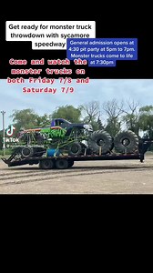 21 reactions · 8 comments | 24 hrs til the Monster Truxk Throwdown goes live at Sycamore Speedway. Prep is fully underway! Tickets still available online or at the gate | Sycamore Speedway | Facebook