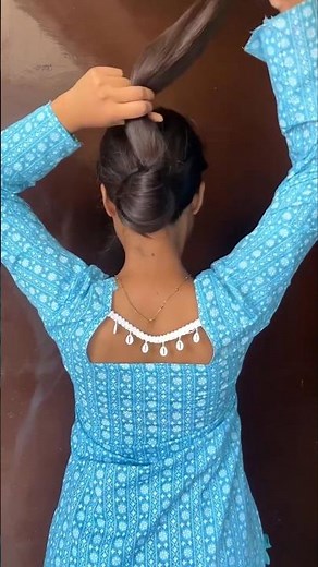 hair style girl simple and easy for long hair ✨️💫 #hairstyle #hair #shorts #reels