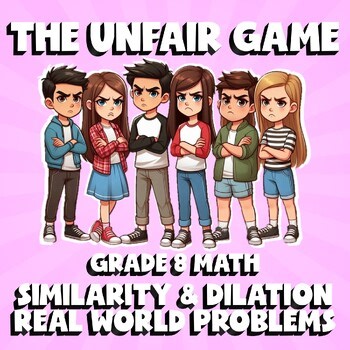 Similarity & Dilation Real World Problems THE UNFAIR GAME - No Prep Grade 8 Math