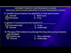 DIFFERENT FORMS OF ELECTROMAGNETIC WAVES | APPLICATIONS AND EFFECTS OF ELECTROMAGNETIC WAVES