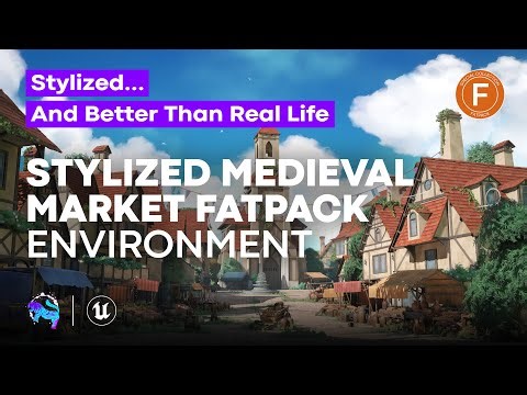 Stylized Medieval Market Fatpack Environment | Showcase | Unreal Engine | Game-Ready Assets
