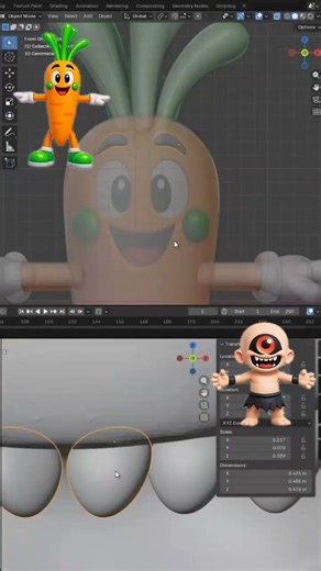 modelado de caricaturas en blender