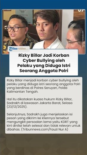 Rizky Billar jadi Korban Cyber Bullying oleh Pelaku yang Diduga Istri Seorang Anggota Polri