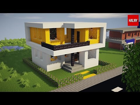 Minecraft yellow modern house