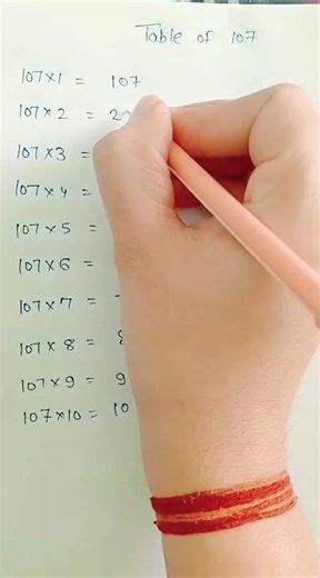 Table of 107 with trick #shortsvedios #maths