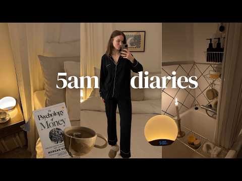 5am peaceful winter morning routine | cozy habits to fight the winter blues