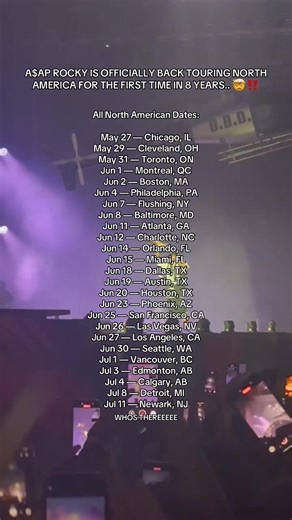 A$AP Rocky North American Tour Dates 2023