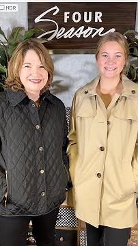 London Fog Trench Coat & Michael Kors quilted Fall Jacket at Four Seasons