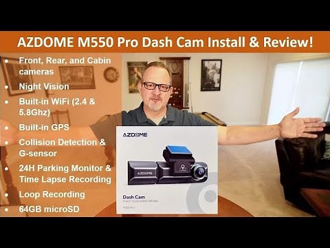 Easy To Install & Setup!!! AZDOME M550 Pro Dash Cam Unboxing, Install, & Review! #dashcam