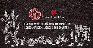 By partnering with Slow Food USA, we’ve been able to teach students all across the country about the importance of knowing where their food comes from, how it’s grown, healthy eating habits, and useful cooking skills. Learn more about our partnership at Chipotle.com/slowfood. | Chipotle Mexican Grill