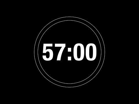 57 Minute Timer - 3420 Second Timer Countdown with progress ring (4K)