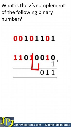 Finding the 2's complement of the binary number 00101101