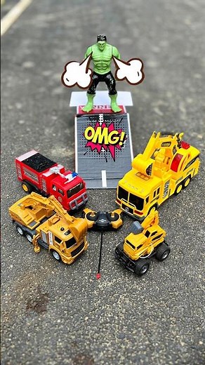 Four Remote Control Construction Truck vs Hulk