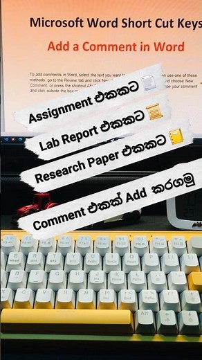 Insert Comment in Word Shortcut #worddocument #word #short #campuslife #studytips #study ##ousl