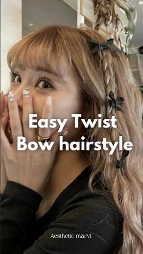 Easy Bow Hairstyle 🎀 #fypviralシ #hairstyle #hairtutorial #glowup #viralshort
